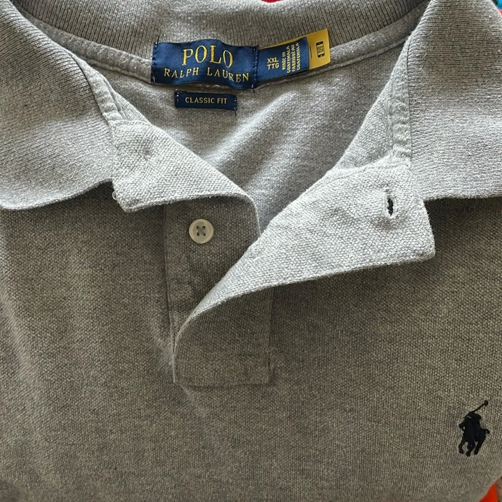 Polo Ralph Lauren Shirt Men Gray Short Sleeve Shirt Size XXL - Picture 4 of 4